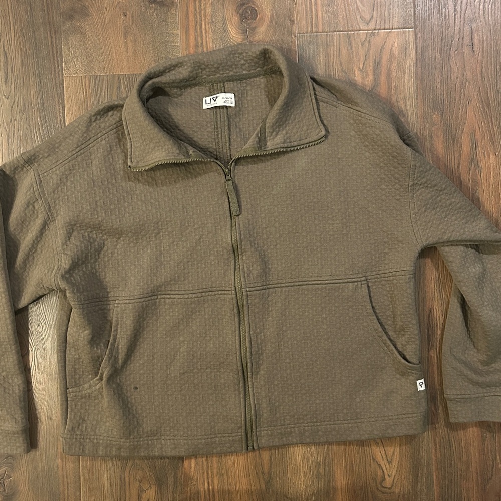 LIV Outdoors Olive Green Outdoor Full Zip Jacket - Picture 2 of 5